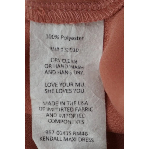 Show Me Your MuMu‎ Dress Women Medium M Siena Lined Elegant V-Neck Maxi - Picture 11 of 11